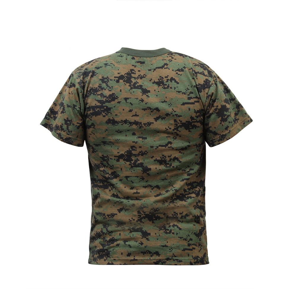 Woodland DIGITAL Camo T-Shirt MARPAT Style Camouflage Paintball Airsoft Military