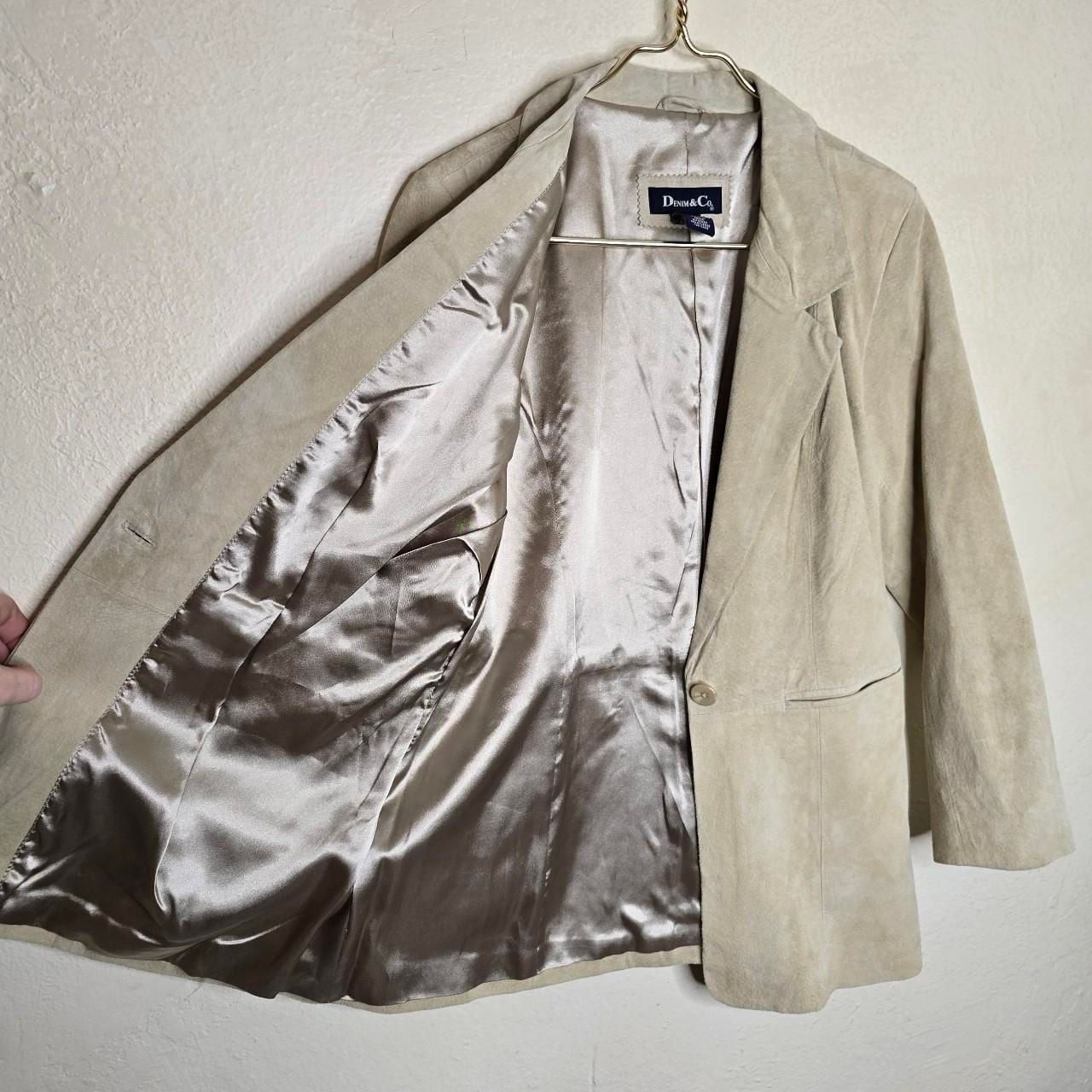 Denim & Co. Genuine Suede Blazer Leather Jacket