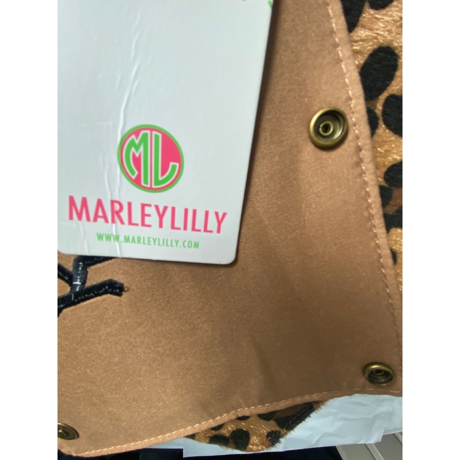 KUK Crossbody Bag Tan Leather Monogram Leopard Print Small EM CLU WCL3592 LEOS