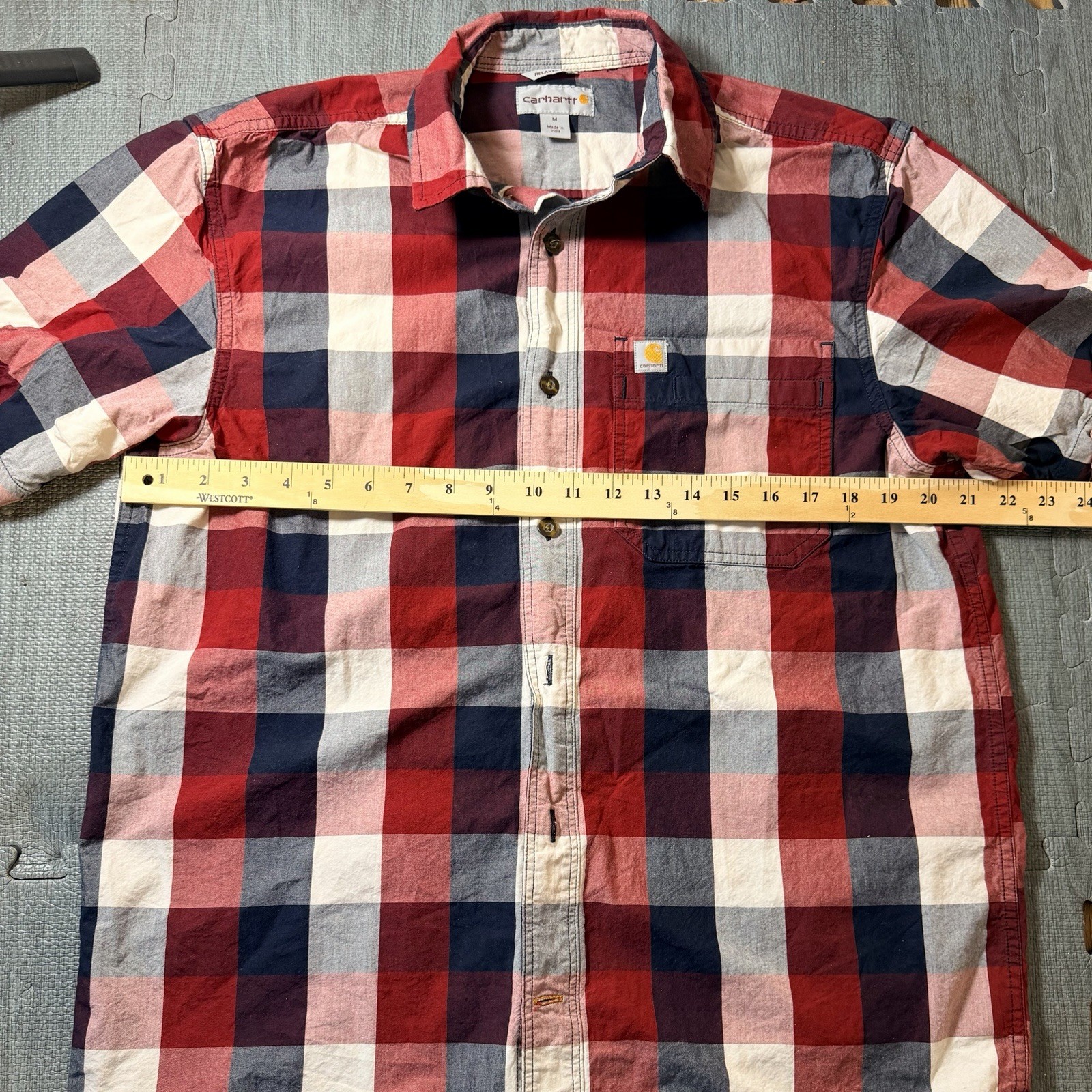 Carhartt Short Sleeve Button-Up Plaid Shirt