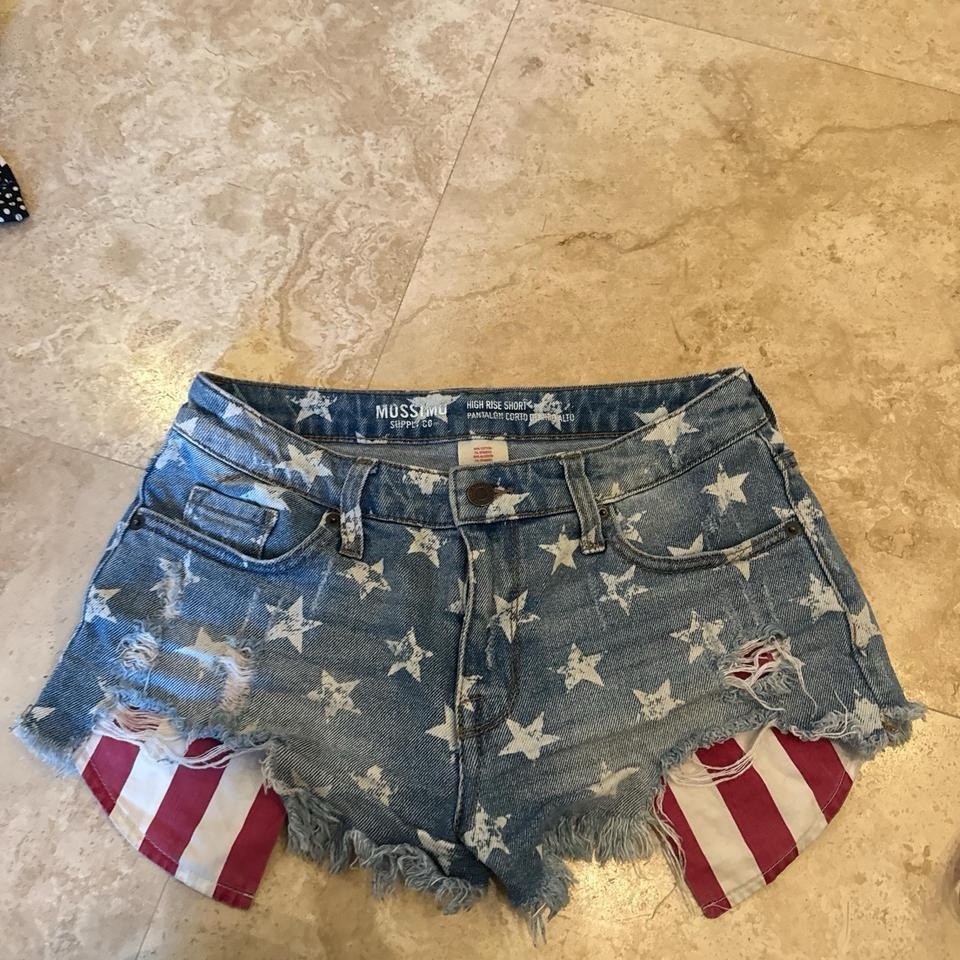 Y2K Mossimo American Flag Jean Shorts Women’s Size 26 2000s