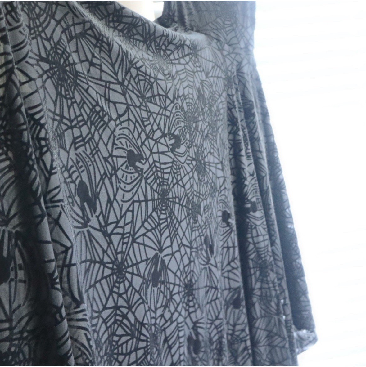 Black Milk Corpse Bride BURNED VELVET SPIDER THREADS HANDKERCHIEF DRESS Sz S