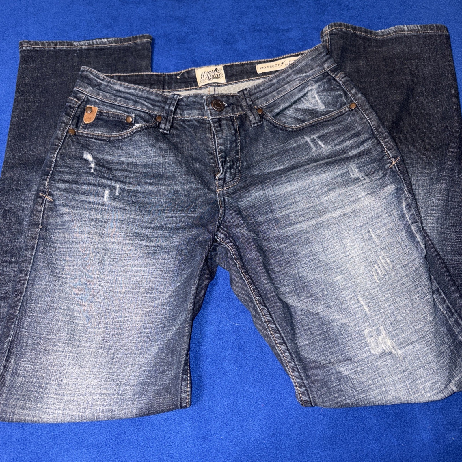 Moon Shine Spirit Men Jeans 30 X 34L (33) Slim Straight 120 Proof Brad Paisley