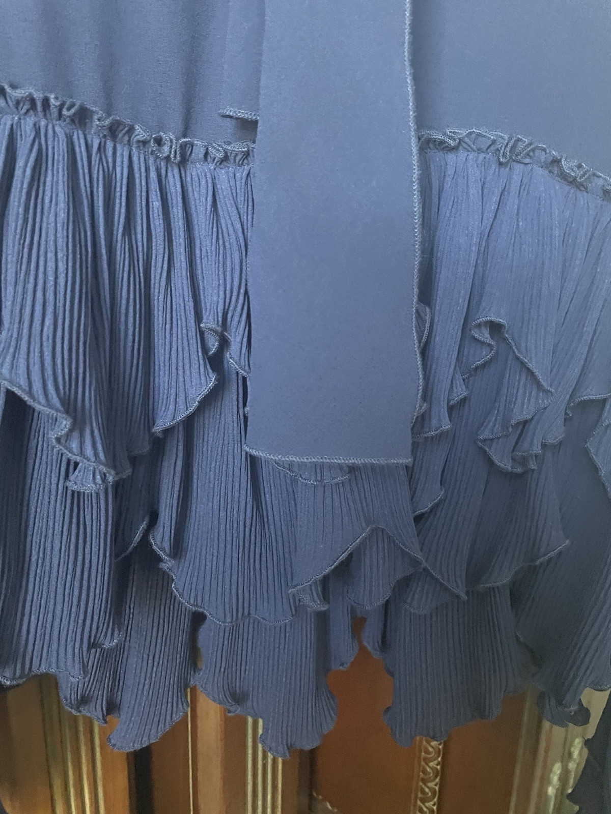 SEE BY CHLOE Pleated Chiffon Pussy Bow Blouse Top M