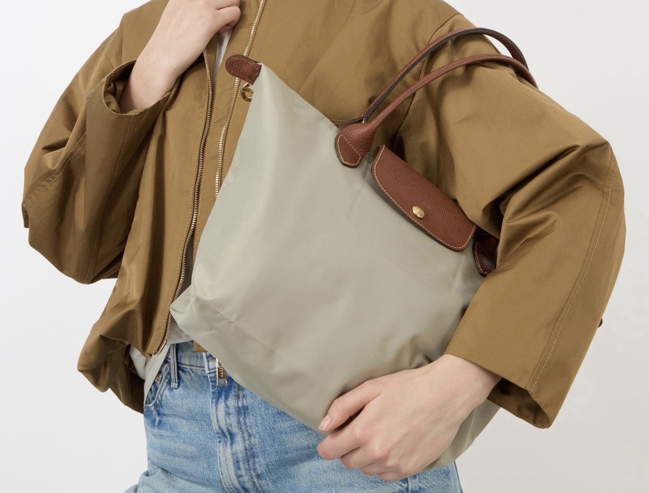 New! LONGCHAMP Le Pliage Original Tote Bag pebbles Color..