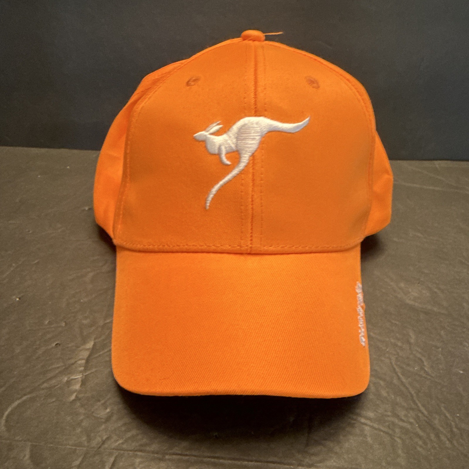 Orange Adjustable Baseball Cap Hat One Size Australia Kangaroo Embroidered