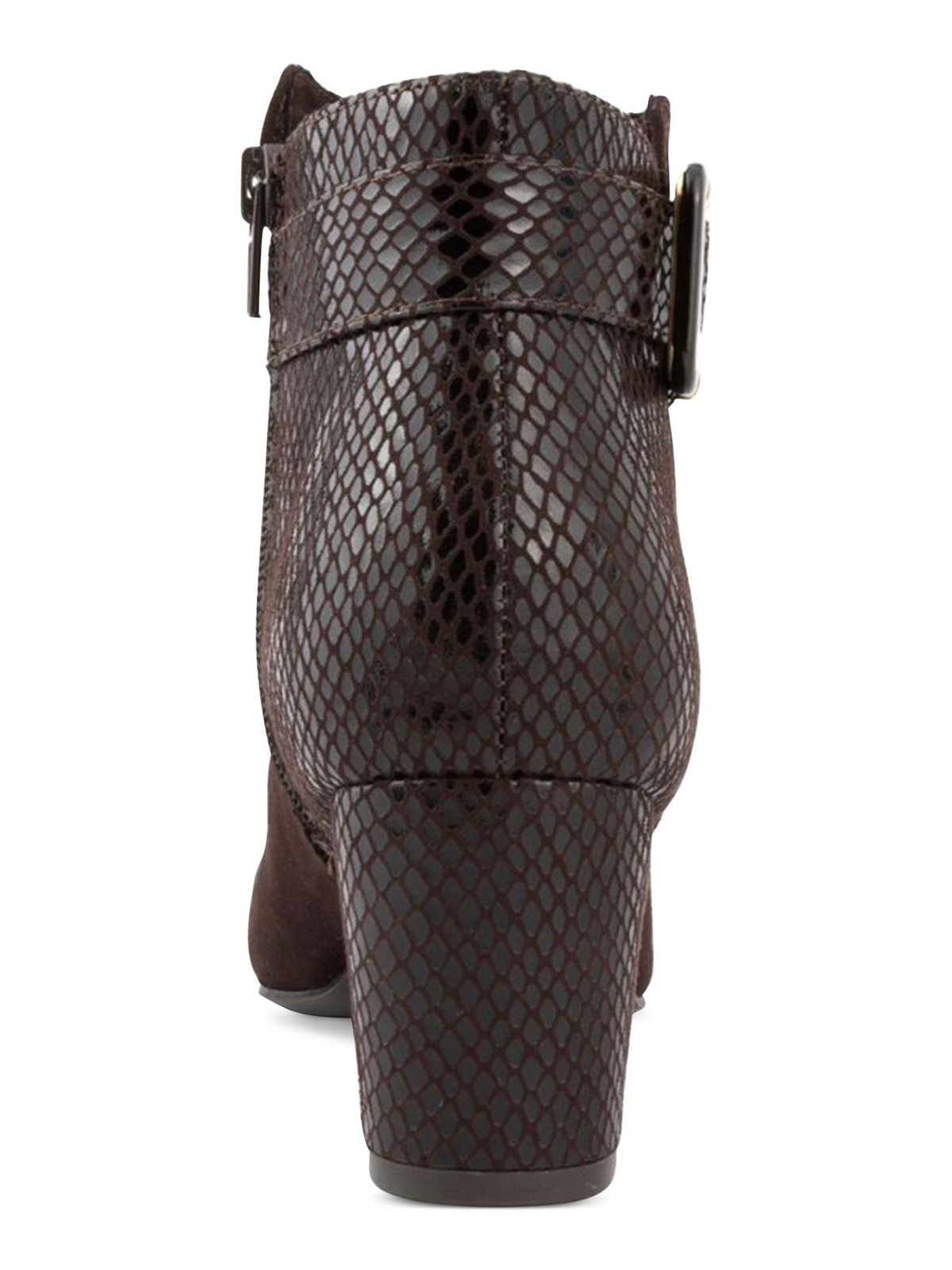 KAREN SCOTT Womens Brown Comfort Ivyy Almond Toe Block Heel Zip-Up Booties 6 M
