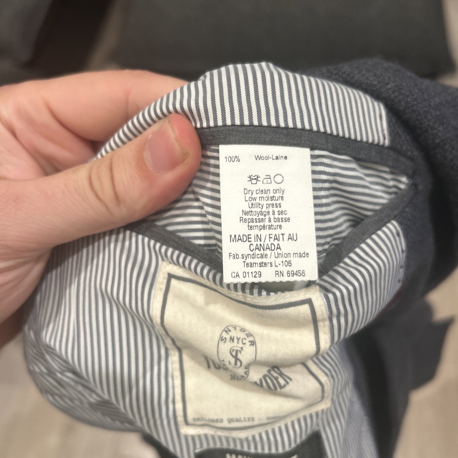 Todd Snyder Mens Size 40 R Gray Wool Mayfair Fit Blazer