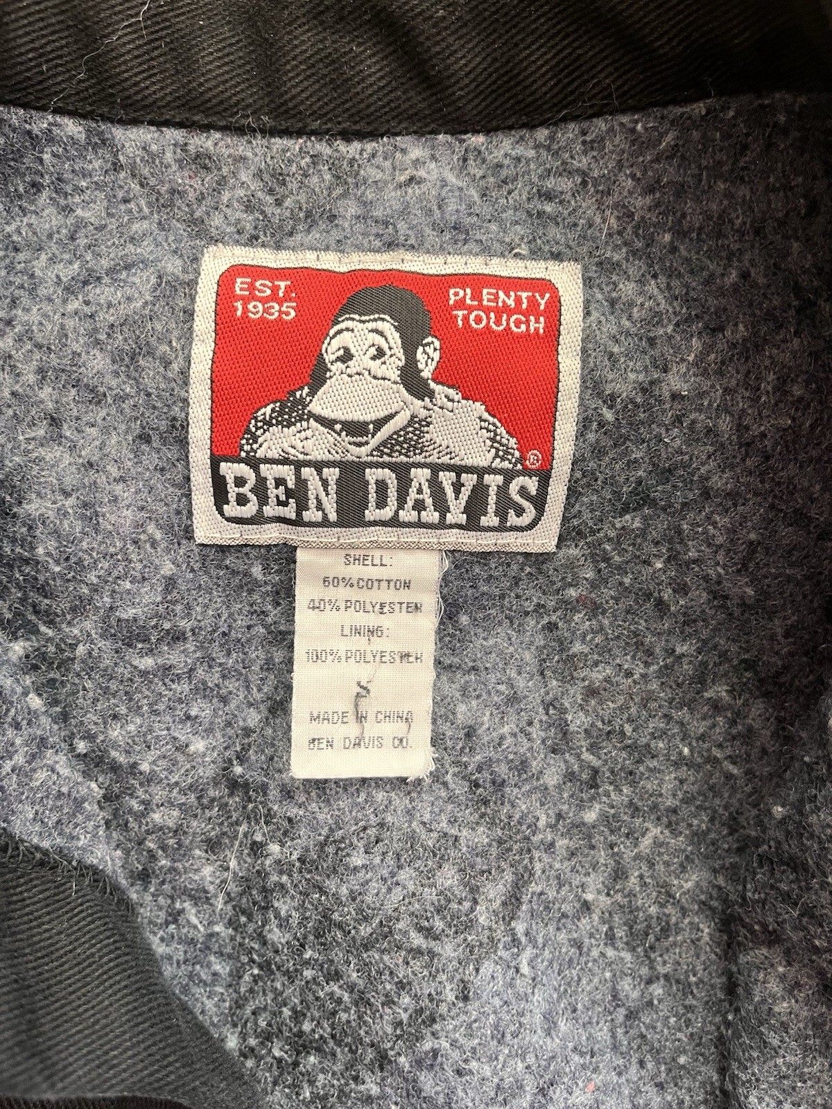 Ben Davis Men’s Black Lined Button-Front Overcoat Jacket Size S Pockets