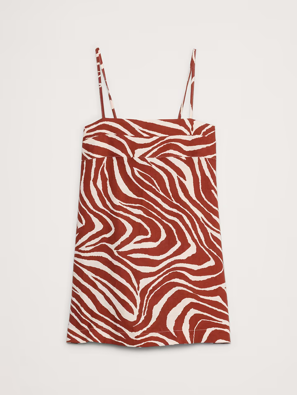 Banana Republic M Linen Mini Dress Zebra Print #772180 Vacay Beachy