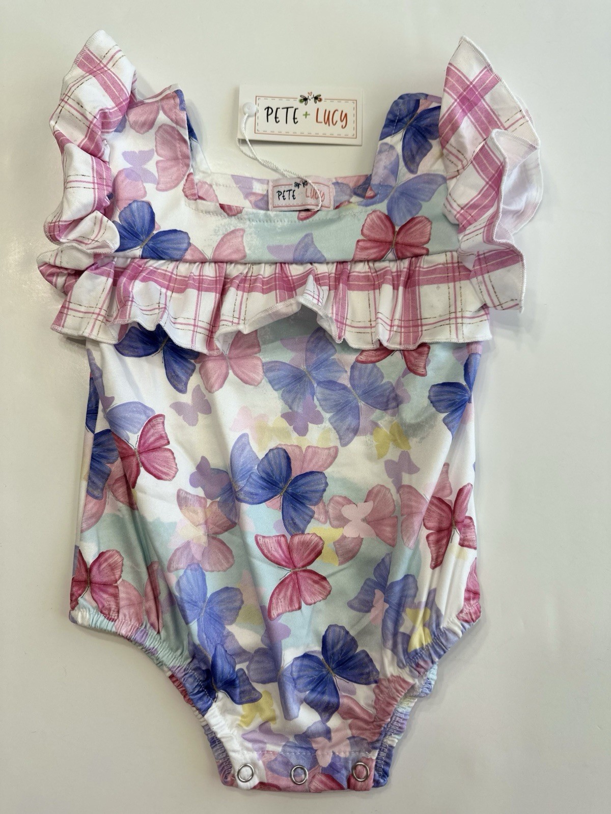 Pete & Lucy Free Like A Butterfly Baby Romper Size 12-18 Months NEW NWT
