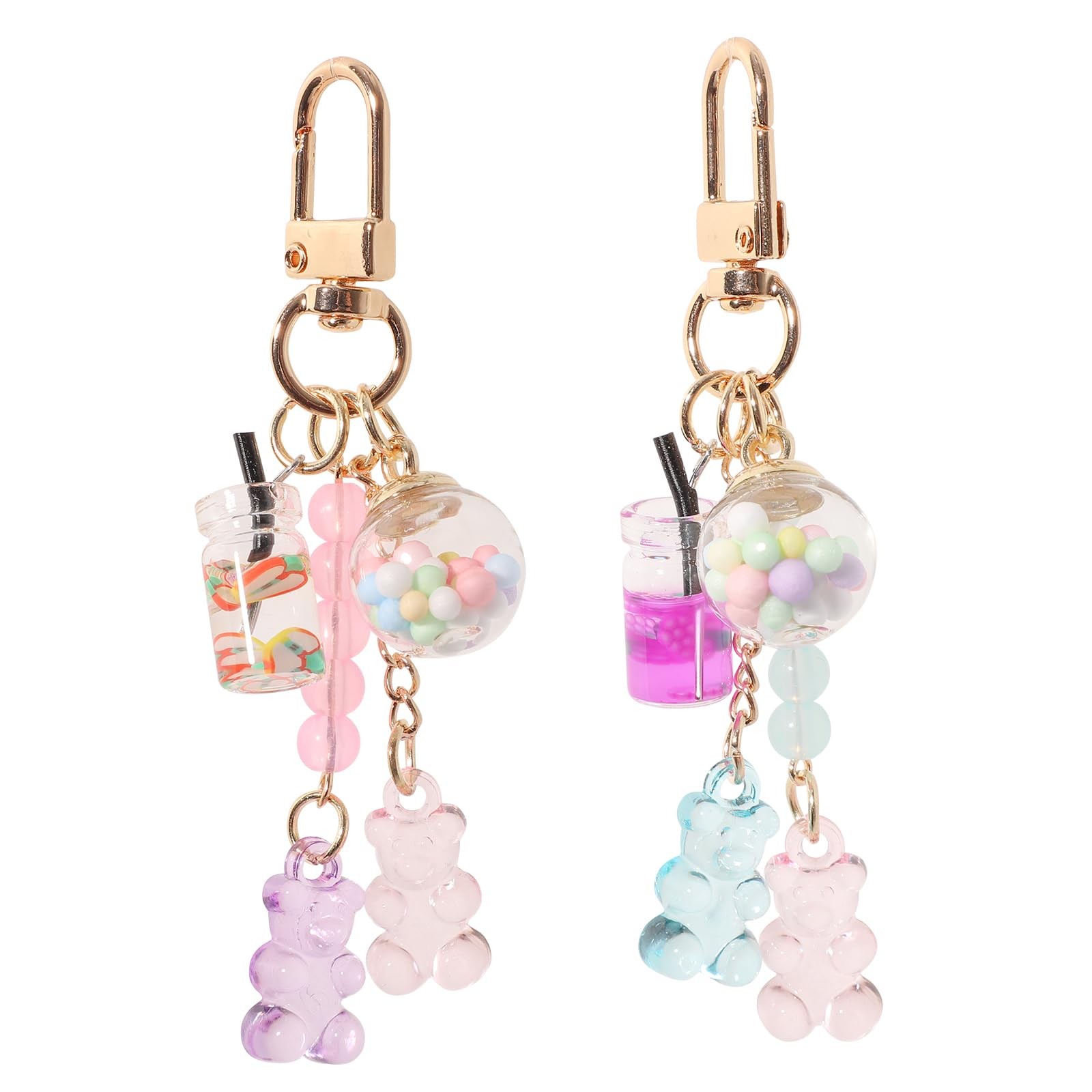 Mikovivi 2pcs Cute Bear Keychain, Medium, As Shown in the Detailed Picture
