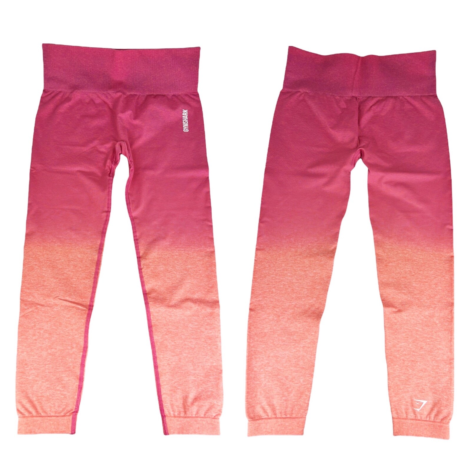 NEW Gymshark Woman’s Size Large Adapt Ombre Seamless Leggings Orange Marl Pink