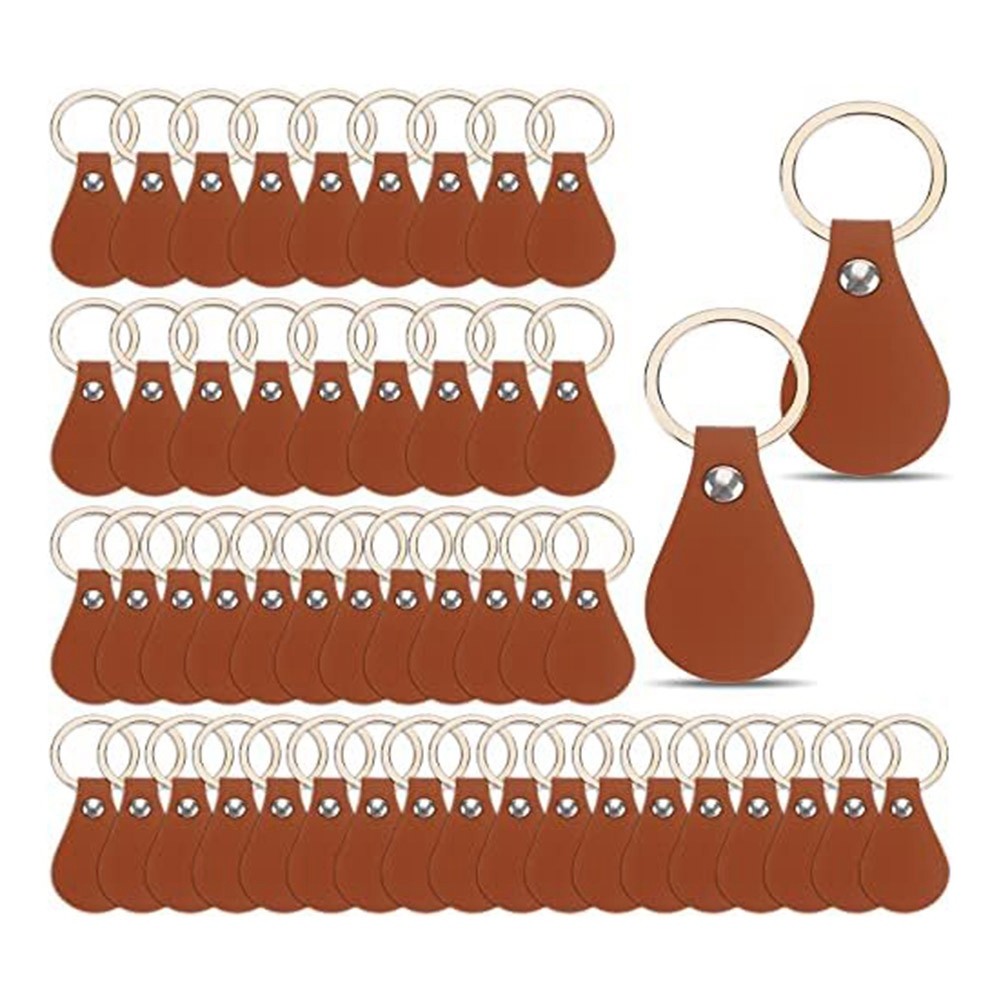 50Pcs DIY Leather with Rivets in White Po9603