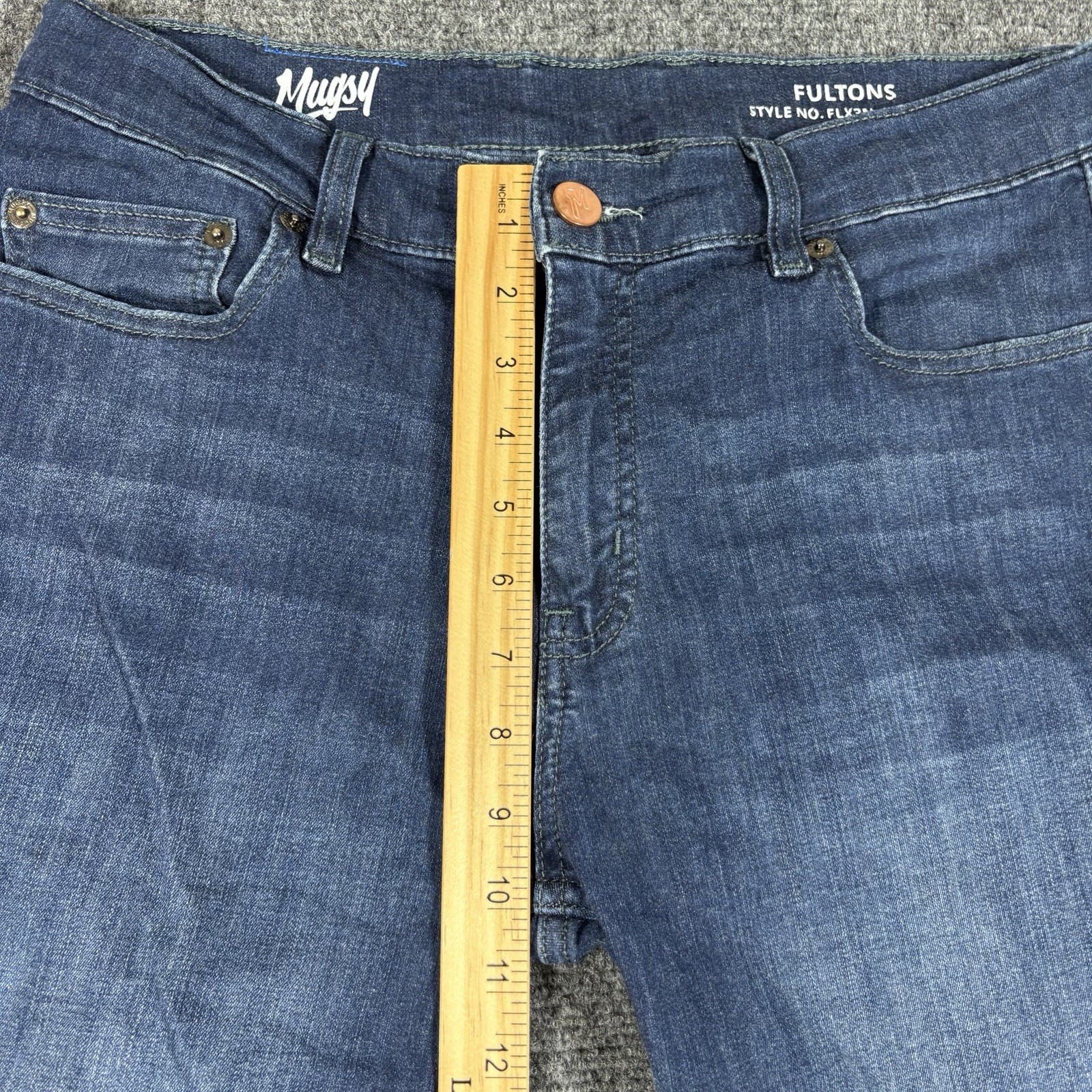 Mugsy Fultons Jeans Men’s Fits 32×29 Blue Dark Wash Stretch Slim FLX3NFU
