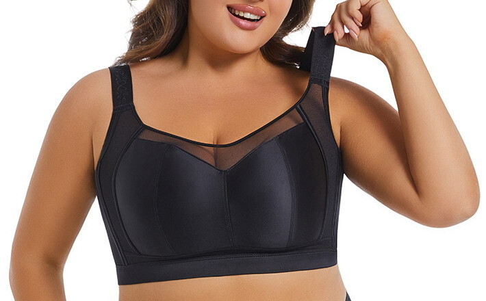 Women Bras full coverage Mesh Wireless Seamless thin Plus size Underwear 20691