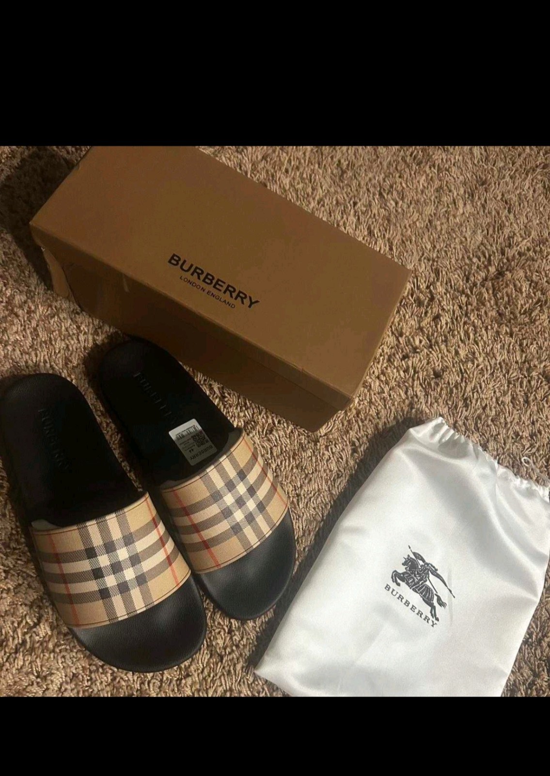 Burberry Nova Check Slides Pool Sandals