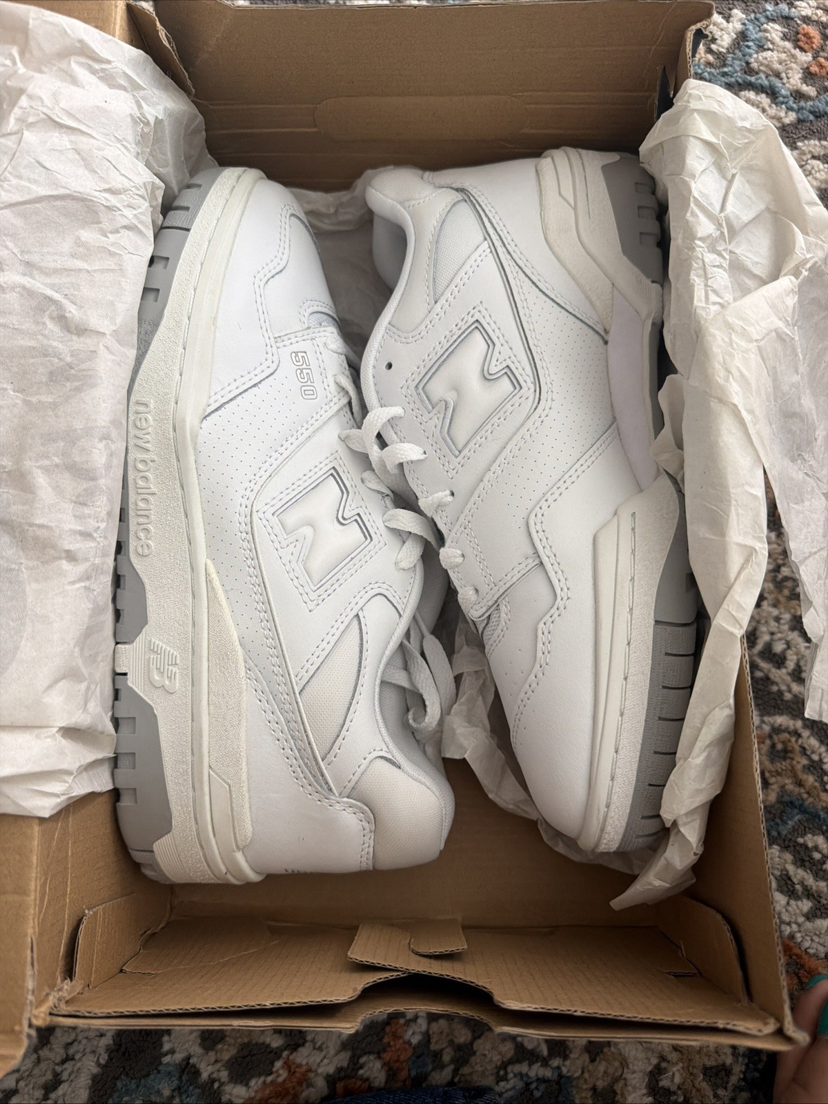 New Balance 550 Shoes ‘White Grey’ BB550PB1 Men’s size 9