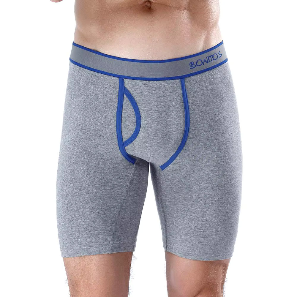 Men’s Long Leg Cotton Boxer Shorts Soft Stretch Breathable Premium Underwear