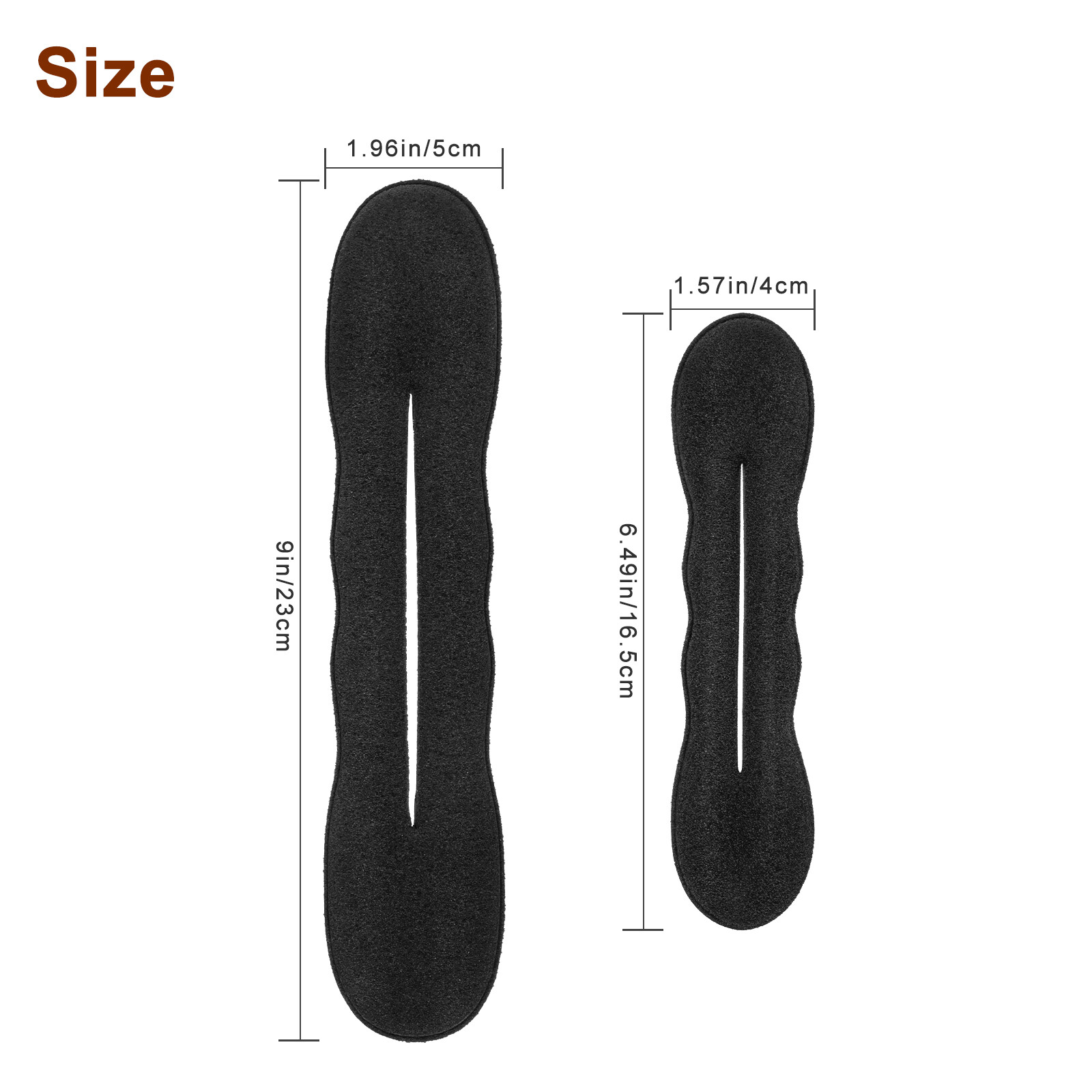 4pcs Black Magic Foam Sponge Bun Maker Hair Donut Ponytail Clip Twist Sock Tool