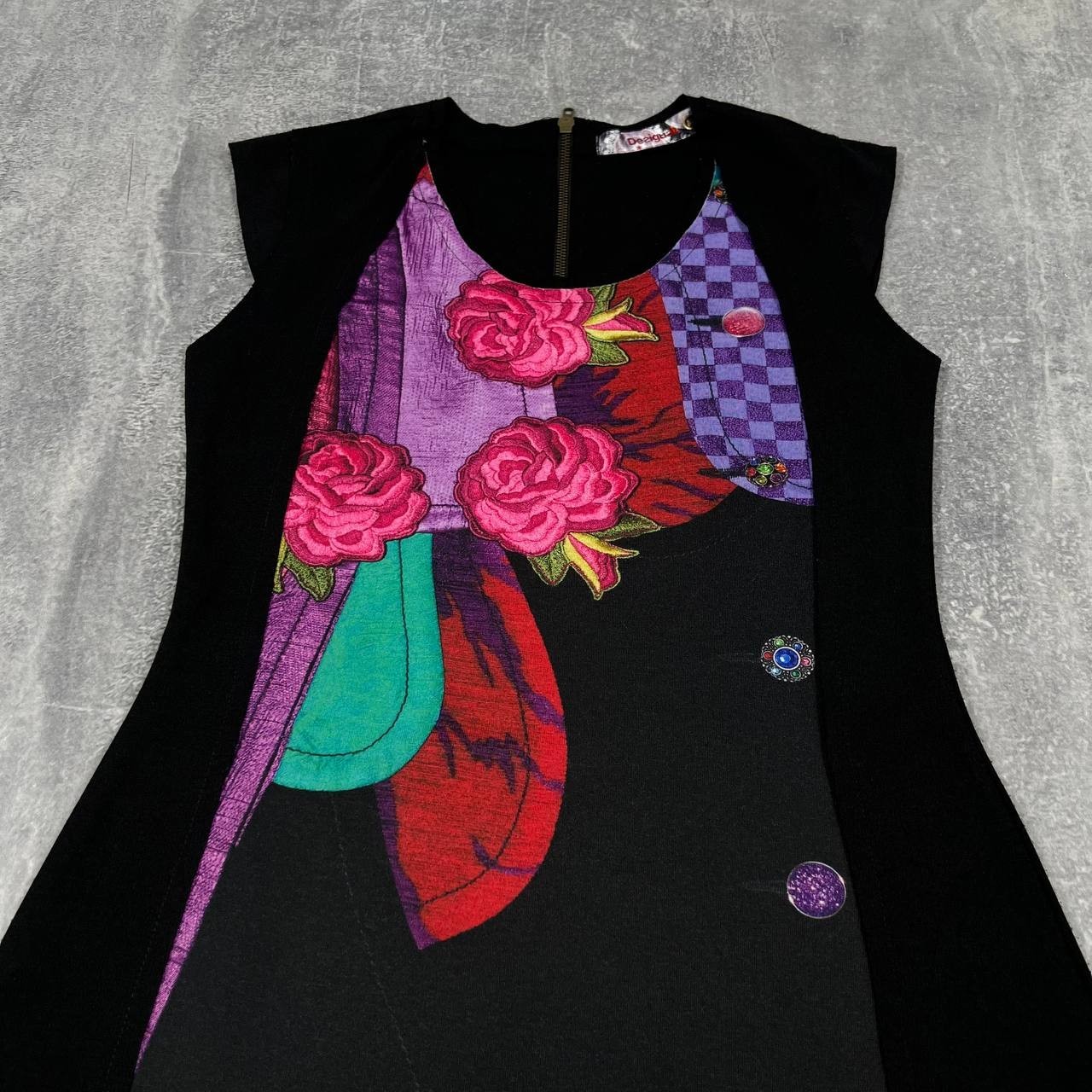 Vintage Y2K Desigual Retro Floral Style Casual Mini Dress