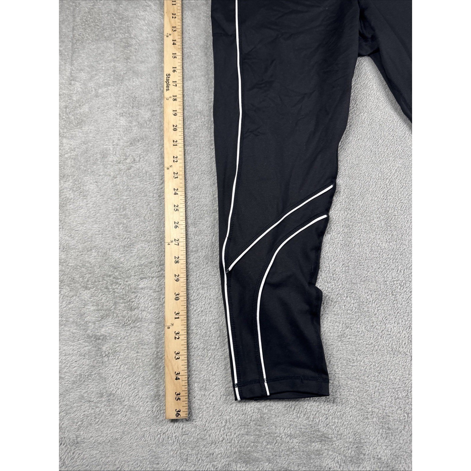 IDEOLOGY Black And White Leggings High Rise Size 2X Length Compression New
