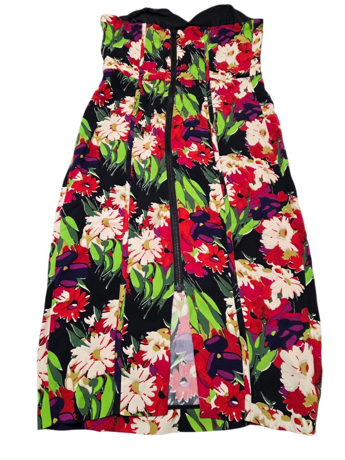 Veronica Beard Saffron Floral Print Dress Women’s 12 Multicolor Strapless J9.1