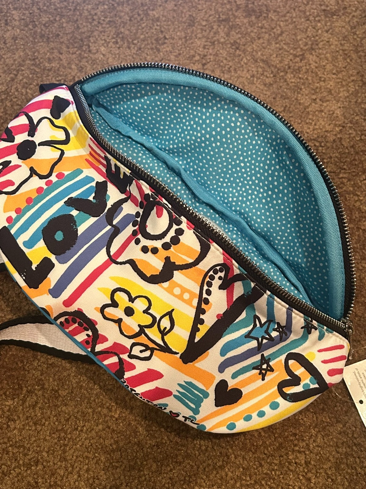 Brighton Graffiti Love Crossbody Belt Bag Fanny Pack Waist Bag NWT