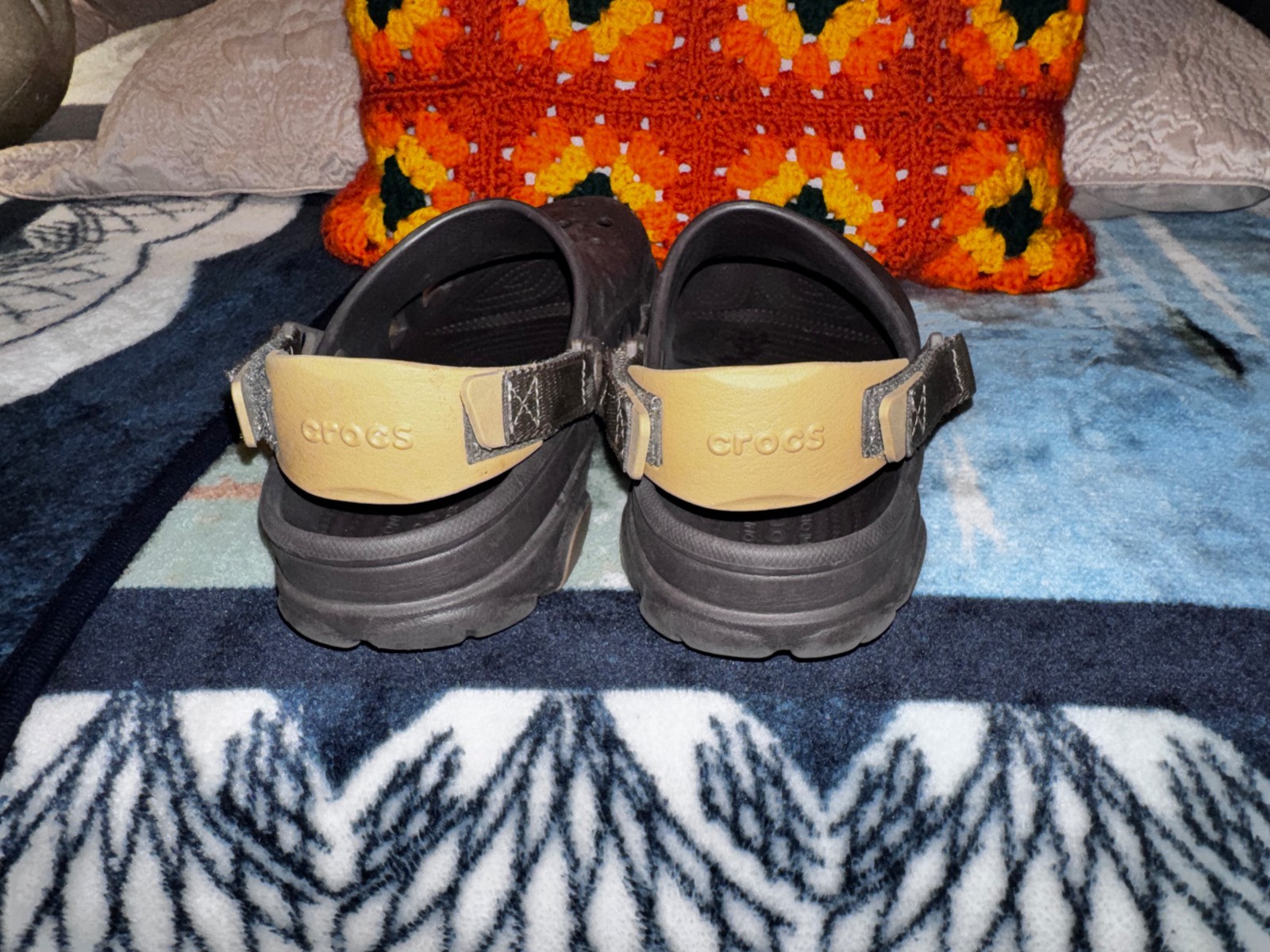 Crocs Offroad Sport Clogs Iconic Comfort Adjustable Strap Brown Size M 10 / L 12
