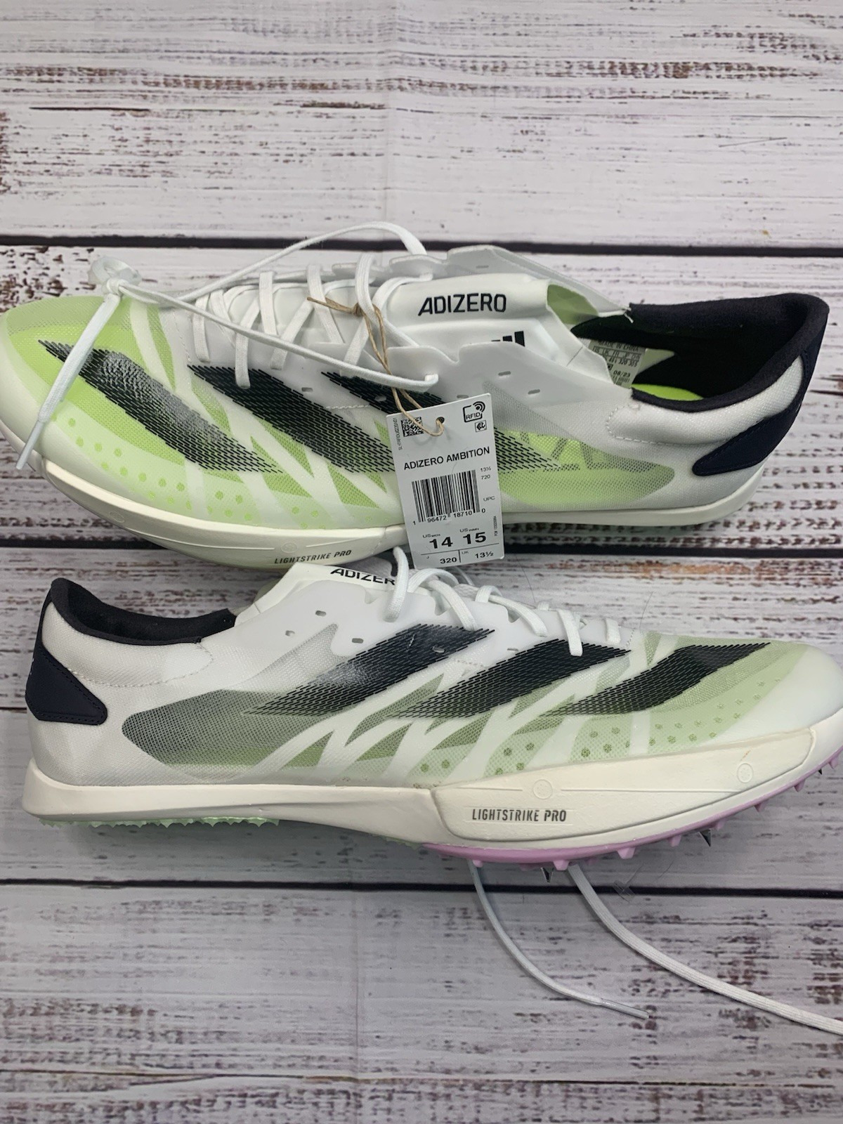 Adidas Adizero Ambition Men’s Size 14 Track Running Spikes Mid-Distance White