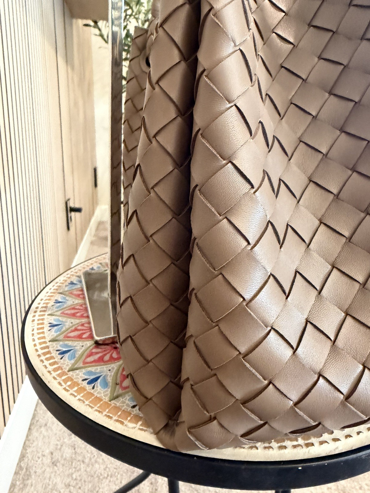 Bottega Veneta Intrecciato Large Parachute Shoulder Bag Pinecone