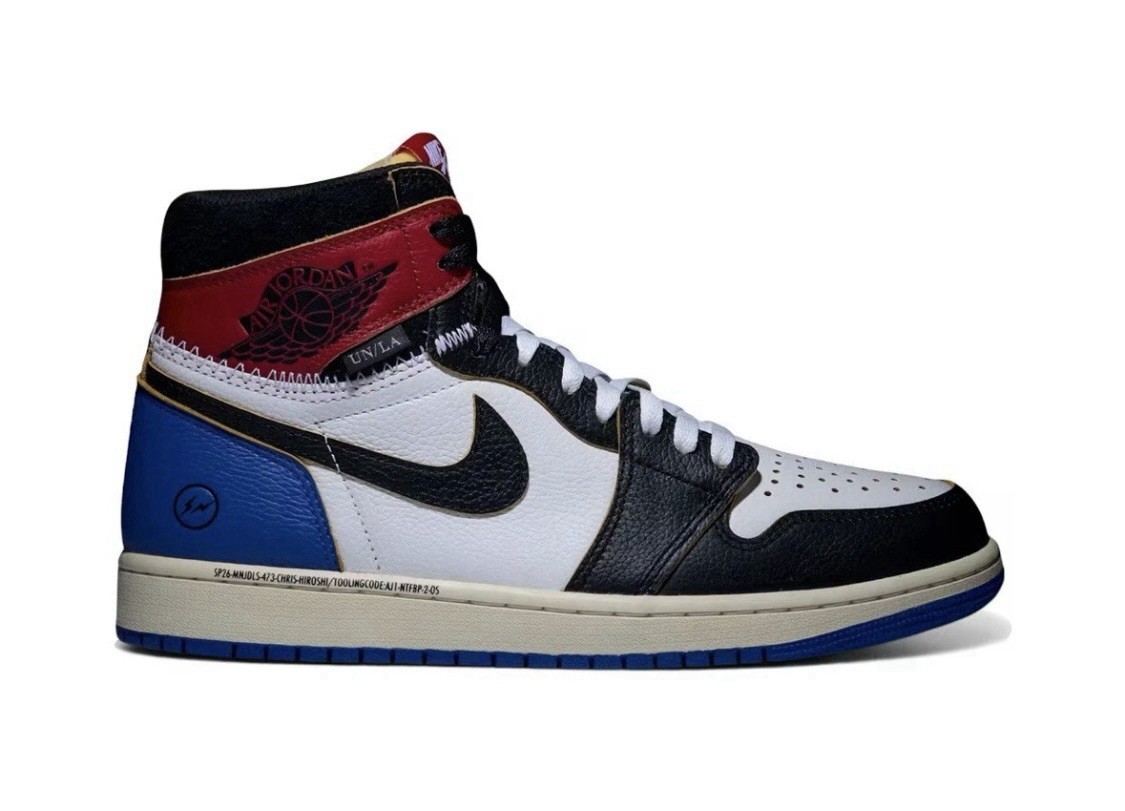Air Jordan 1 High OG SP FRAGMENT × UNION LA VARSITY RED SPORT ROYAL Size 10.5