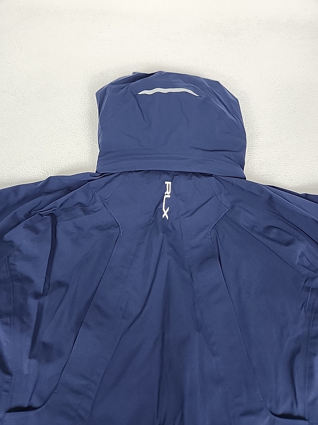 Ralph Lauren RLX Waterproof Hooded Golf Jacket Women’s M Navy Blue Raglan $398-