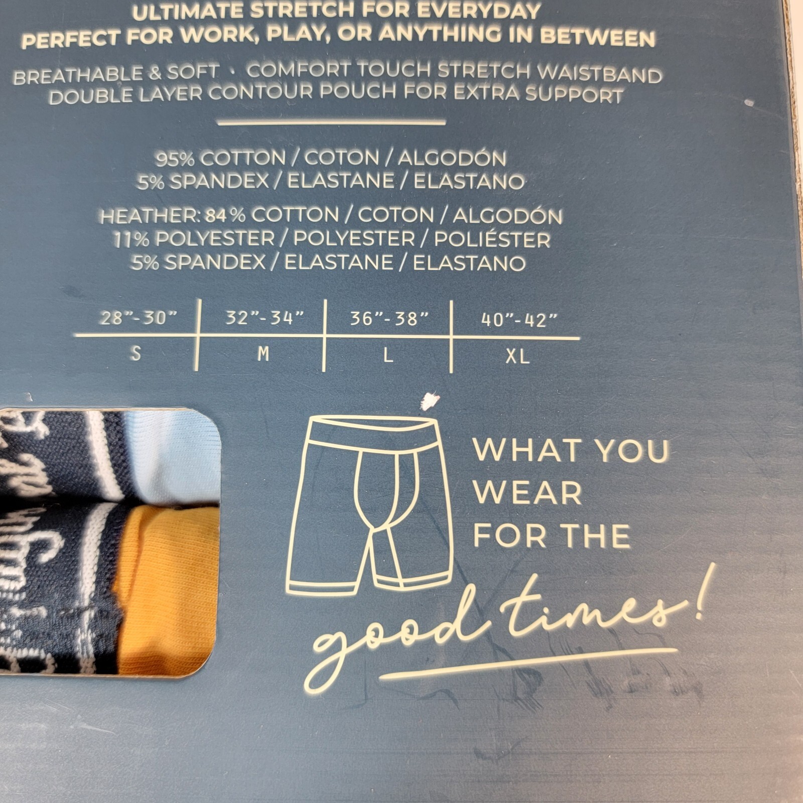 Penguin Underwear 3 Pack Boxer Briefs Men’s S (28-30) Blue Assorted Patterns