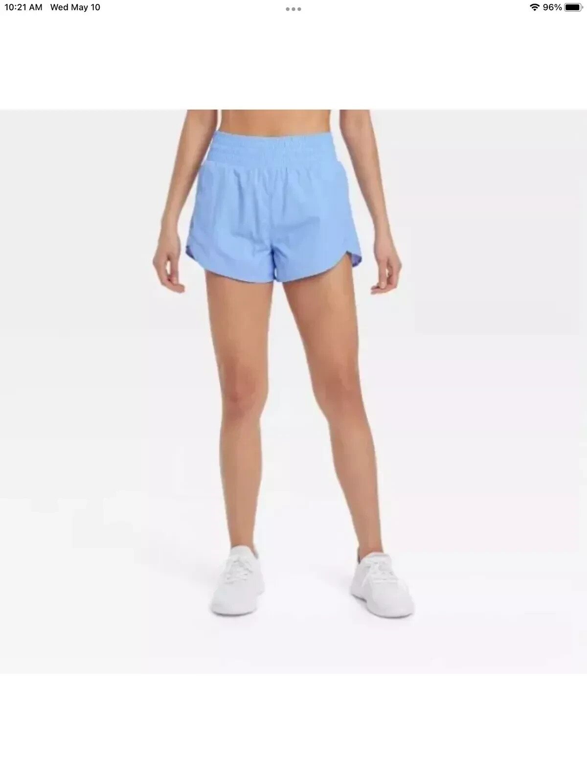 All in motion Women’s Short 3¨ Run High Rise Full Waistband Elastic Size XXL