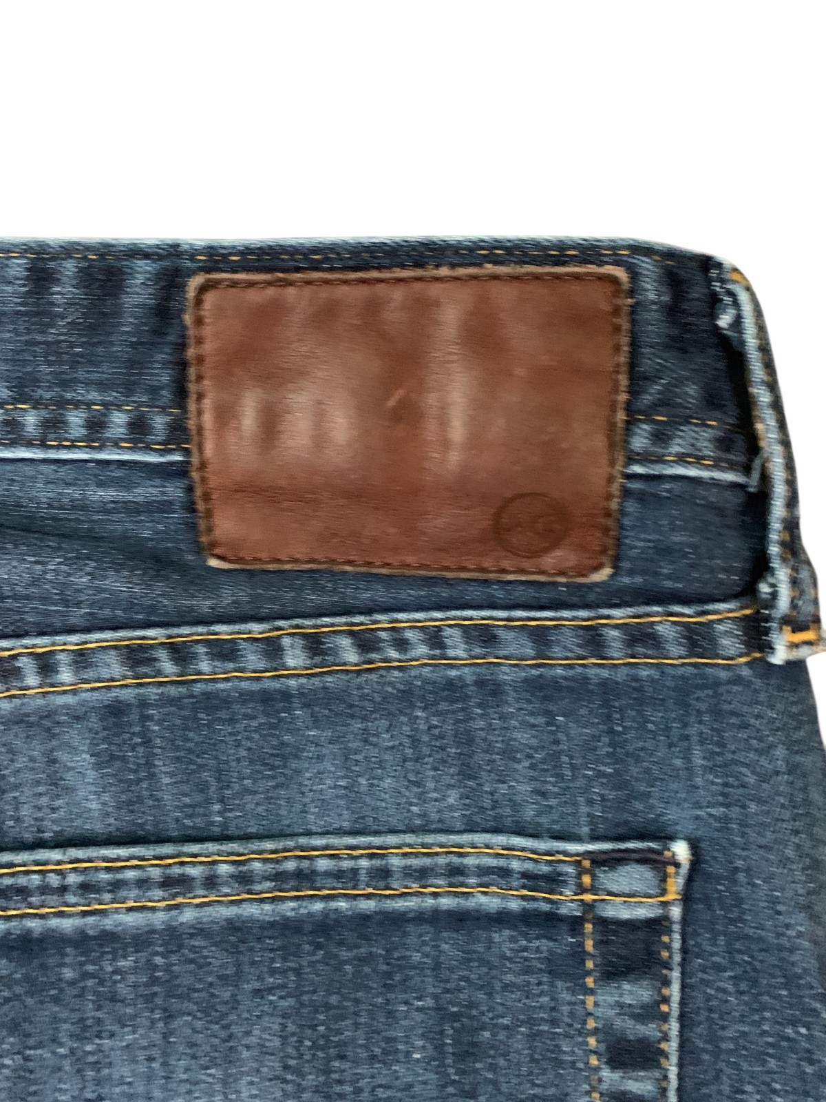 AG Adriano Goldschmied The Protégé Jeans Mens 36×32 Whiskering Med Wash Made USA