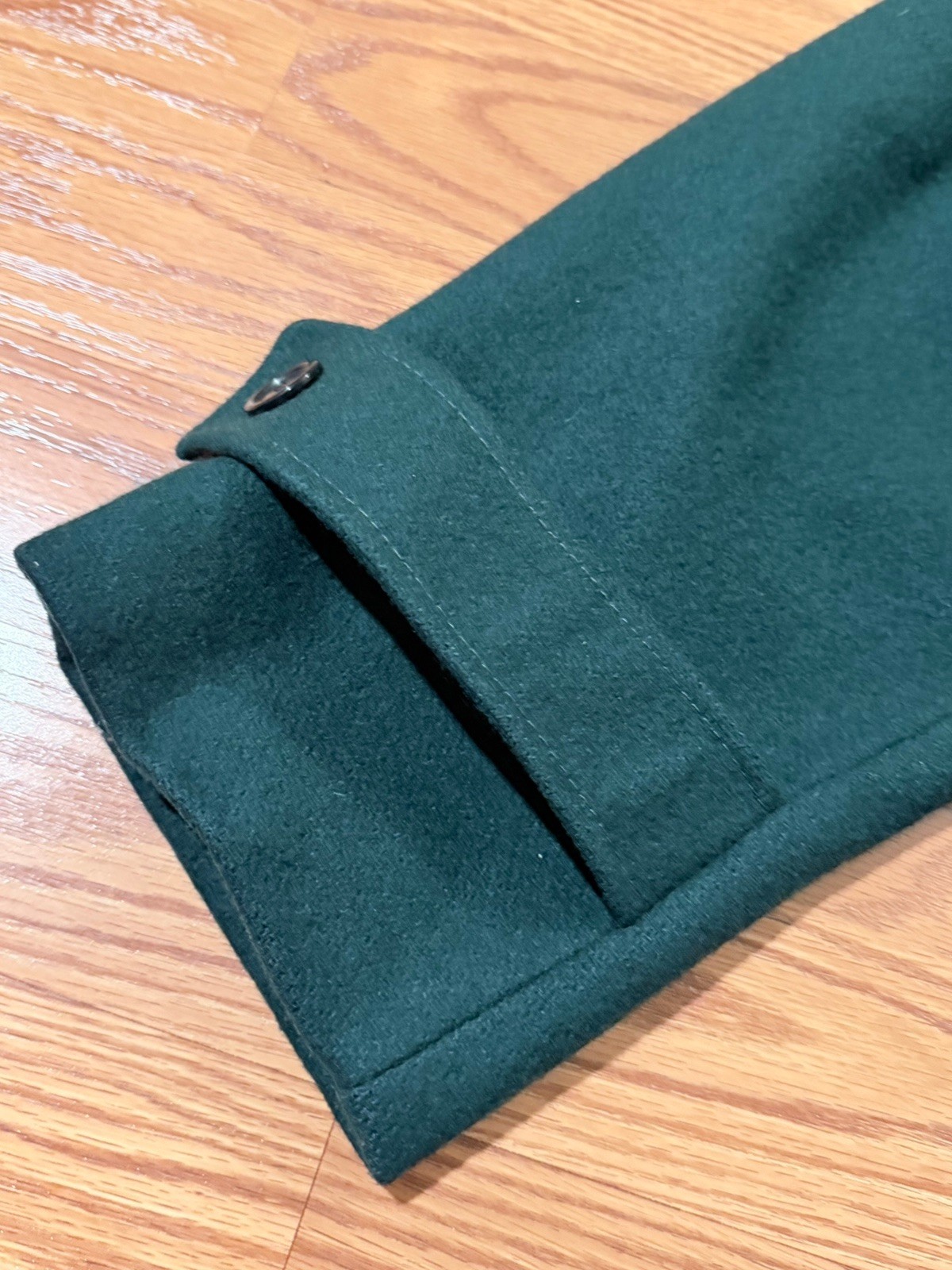 Vintage Alorna 100% wool Women’s Coat Teal green Long Double Breasted USA large