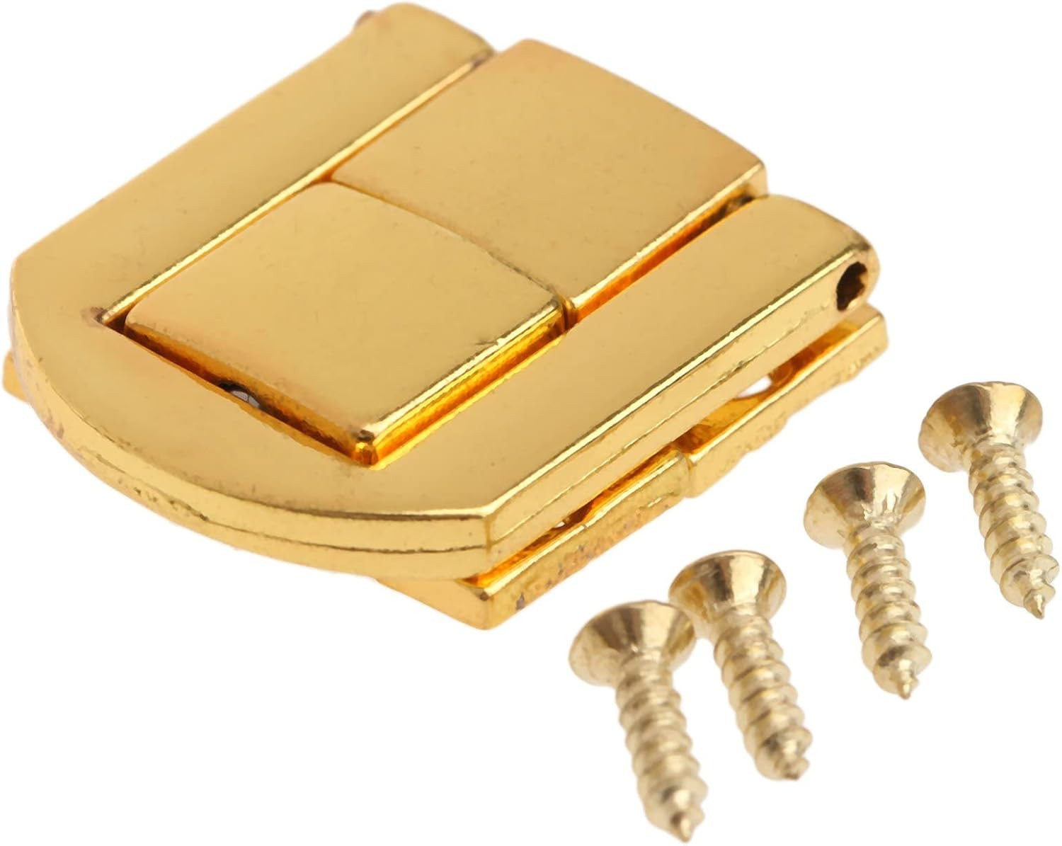 Toggle Catch Lock 0.98″X0.79″ Gold Retro Style Iron Hasp Wood Chest Lock Latch C