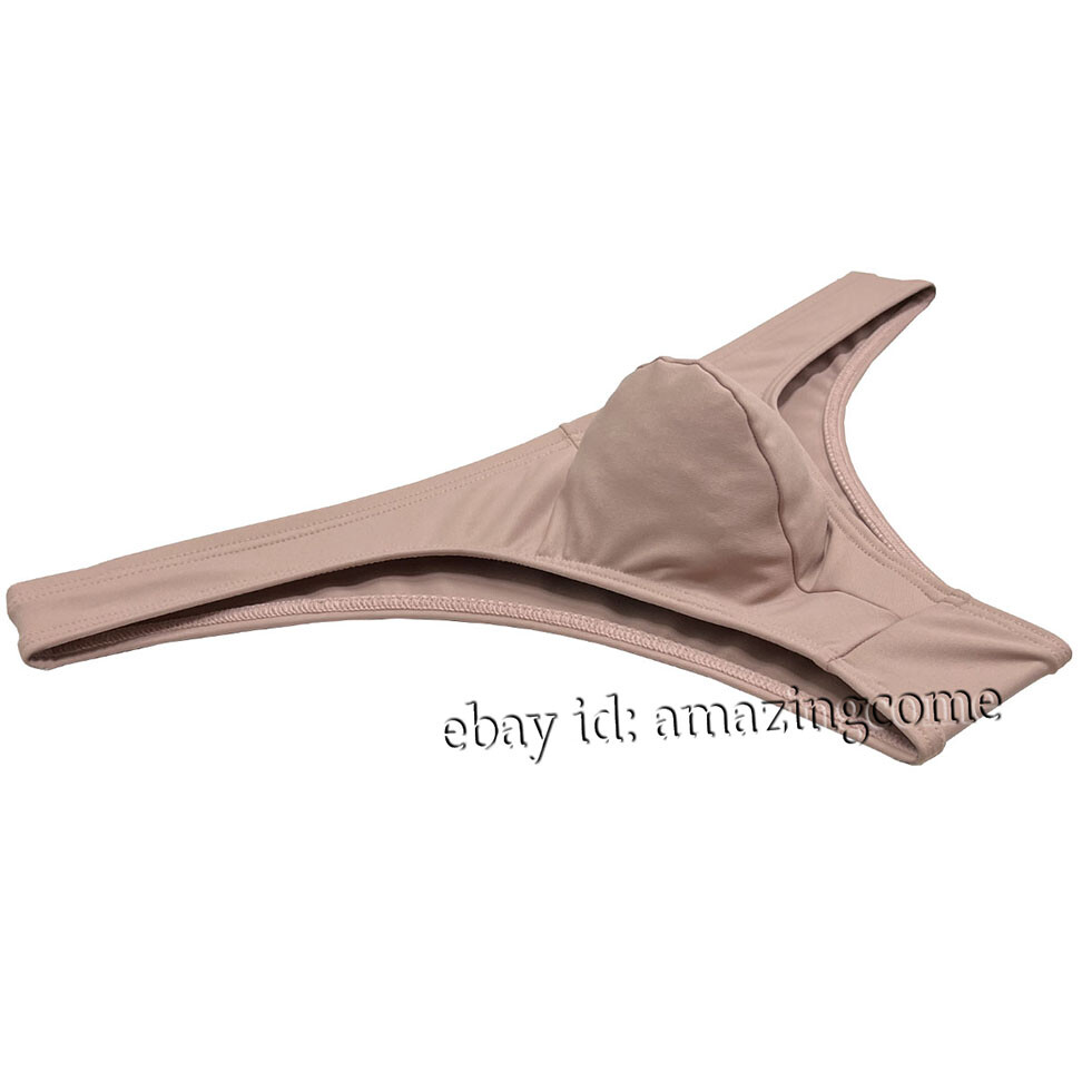 Men Cheeky Briefs Underwear Skin Feel Bikini Briefs Low-rise 1/2 Hip Booty Pants