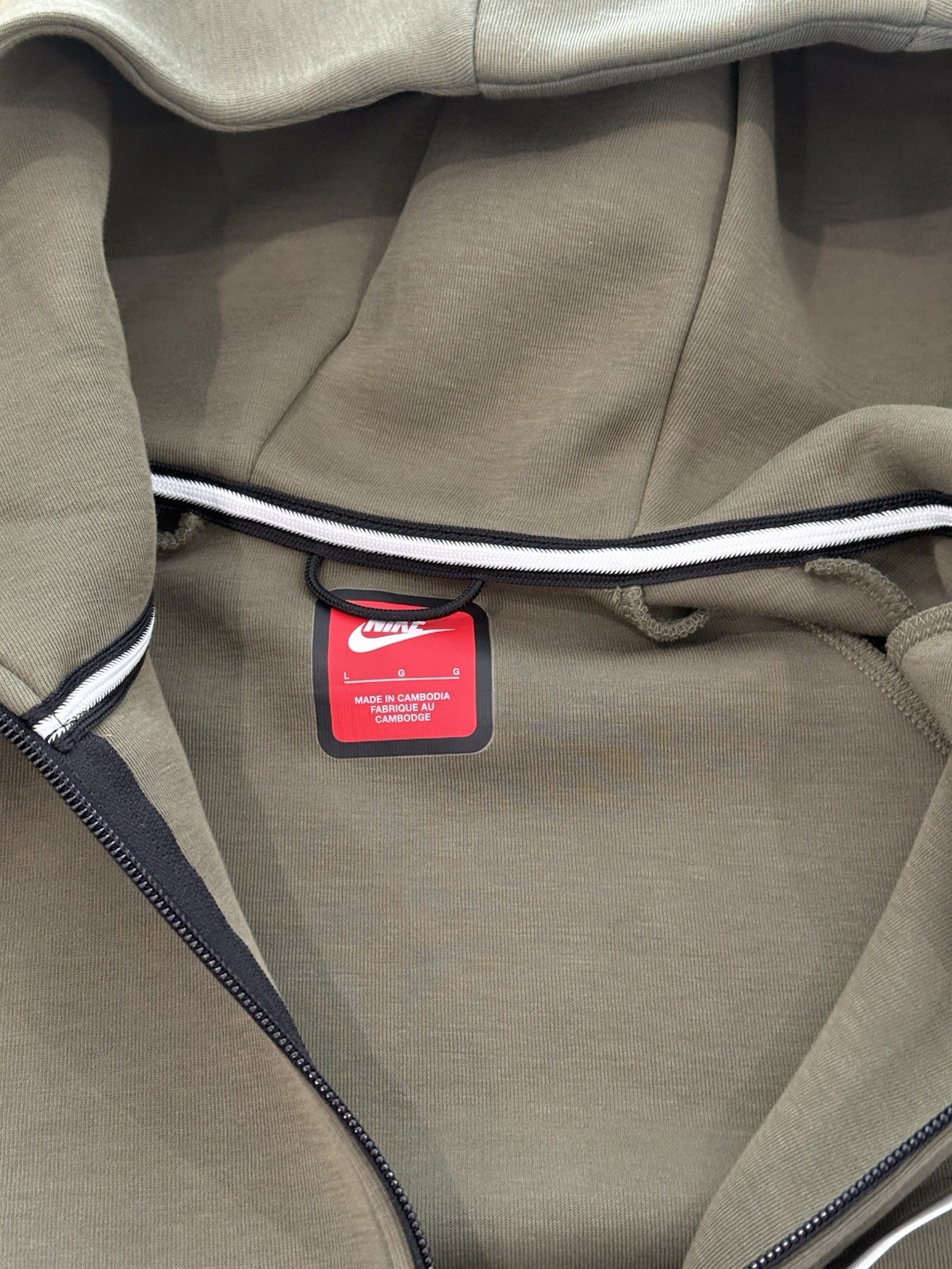 Nike Tech Fleece Windrunner Full Zip Vintage Green Olive Mens Size L HV0949-222