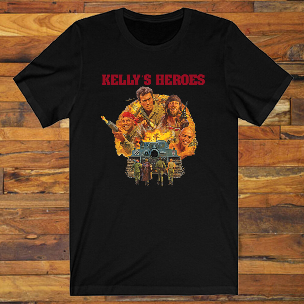 The Famous Guns of Kelly’s Heroes Movie Men’s Black T-Shirt S-5XL