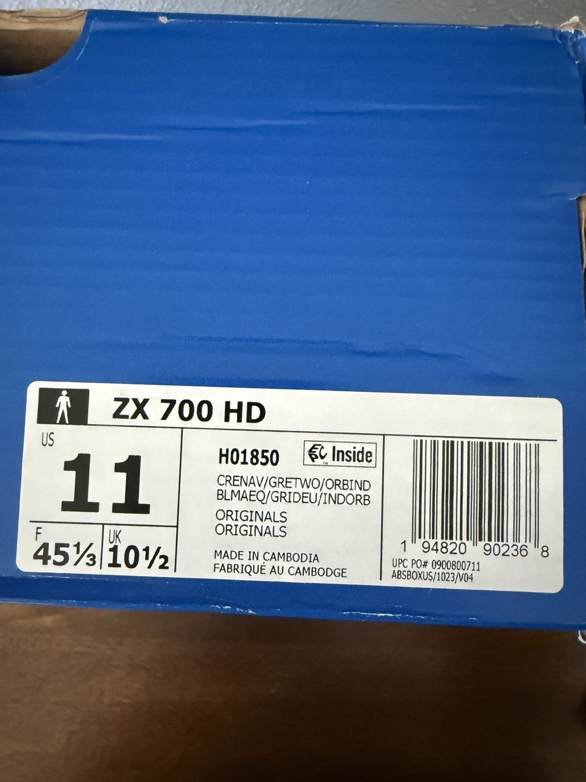 Adidas Originals ZX 700 HD Men’s Running Shoe Blue Athletic Trainer NEW
