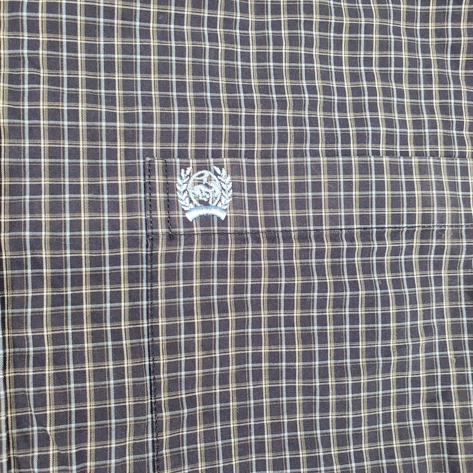Cinch Mens Shirt Small Grey Black Tartan Western Grunge Cowboy Hipster