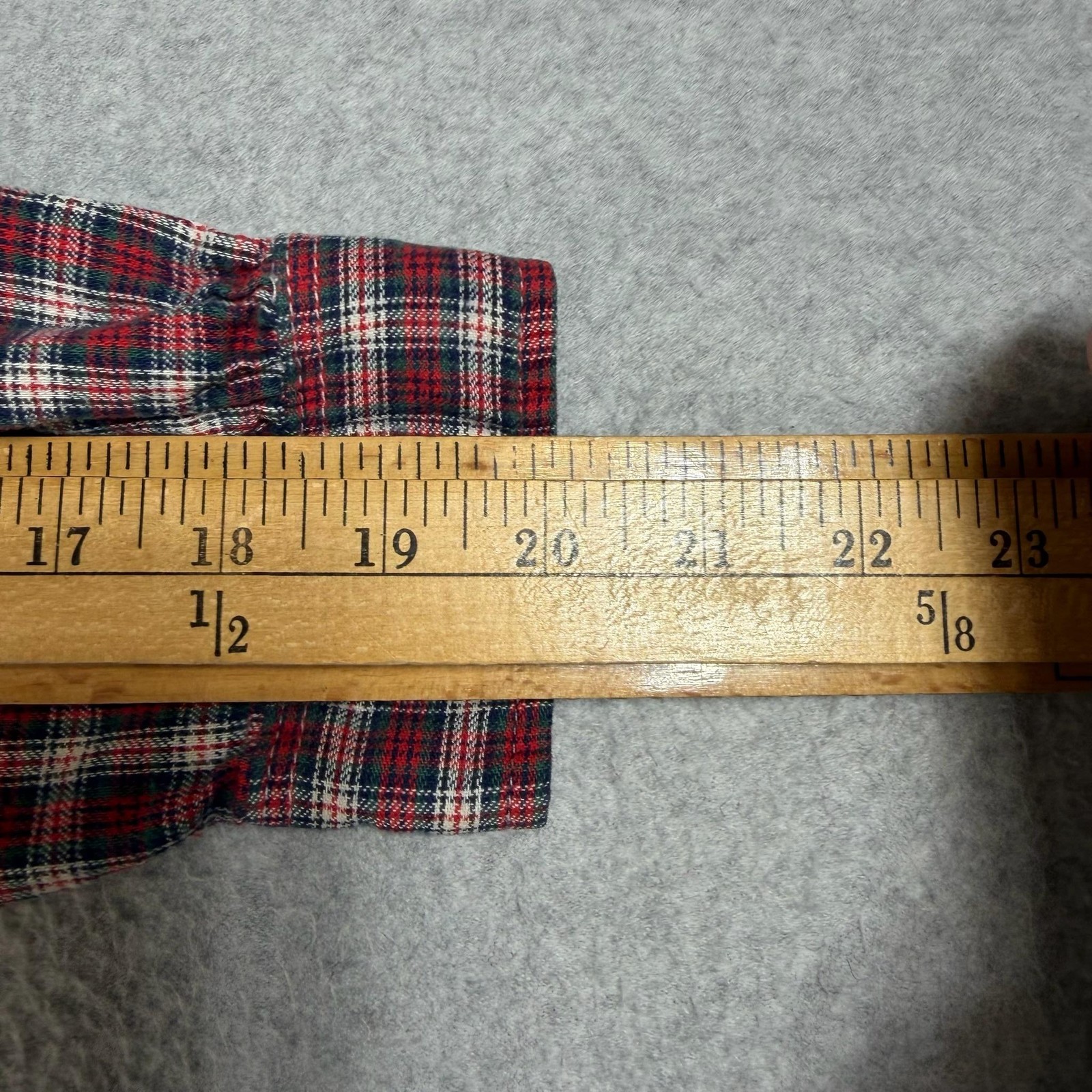 Vintage OshKosh Shirt Woman Large Red Plaid Button Western Flannel Heritage USA