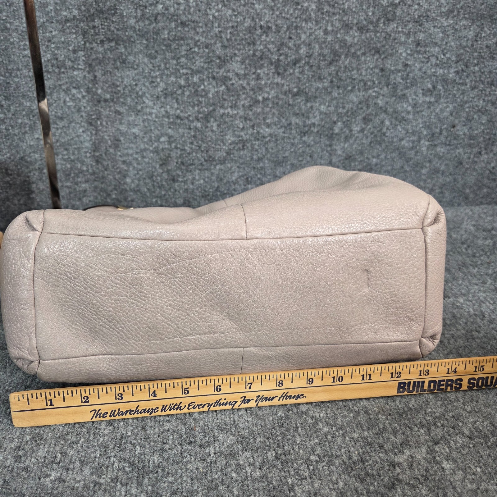 Coach Bag 26224 Madison Pebbled Leather Phoebe Shoulder Bag Taupe Preowned Clean