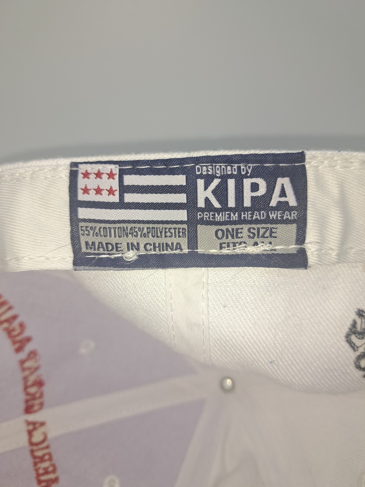 Trump Hat Kipa Baseball Cap Men’s One Size White 45th President 58th