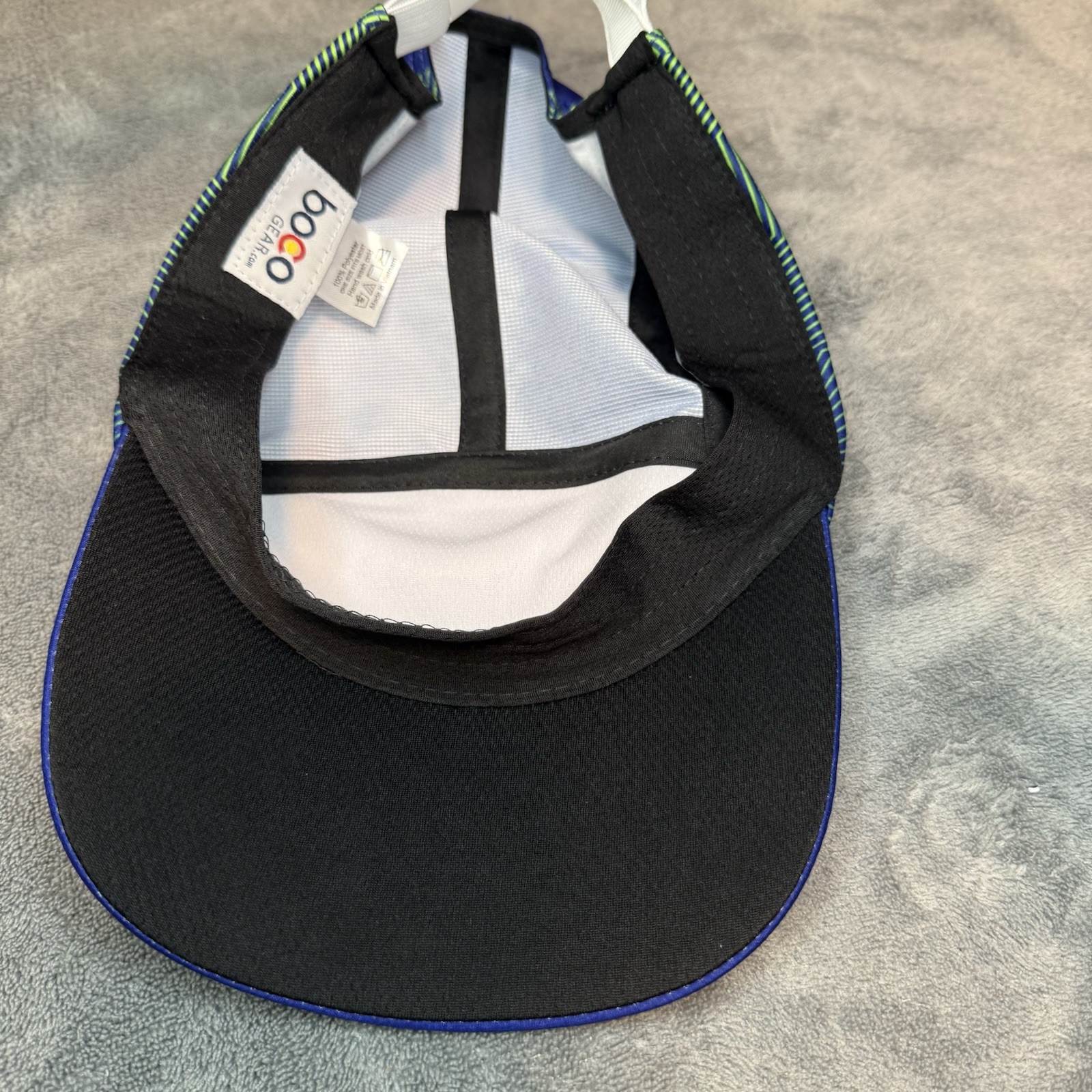 BOCO Gear 5 Panel Hat Ironman Triathalon 70.3 Coeur D’alene & Black White Splat