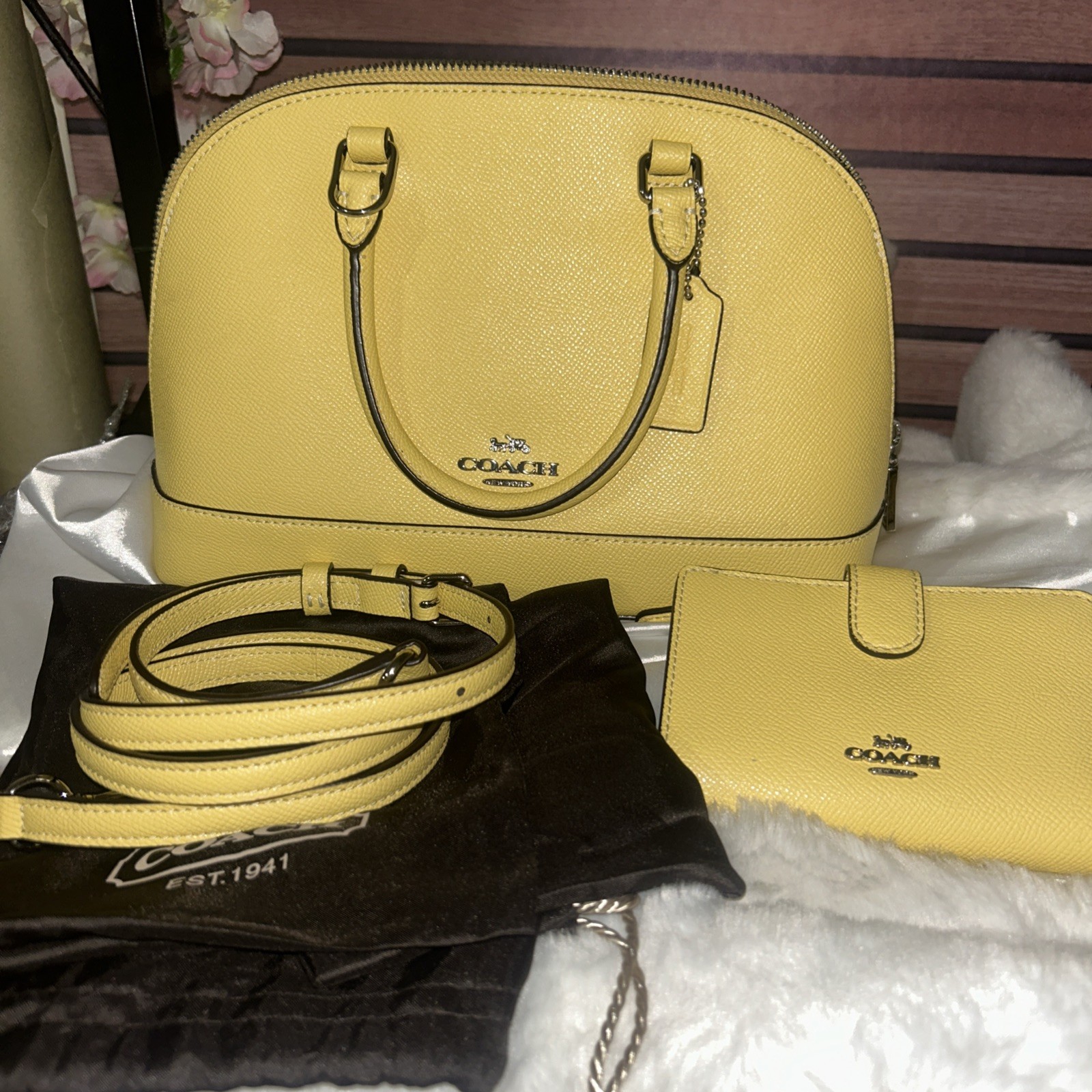 Coach 27591 Crossgrain Mini Sierra Satchel And Matching Wallet And Dust Bag