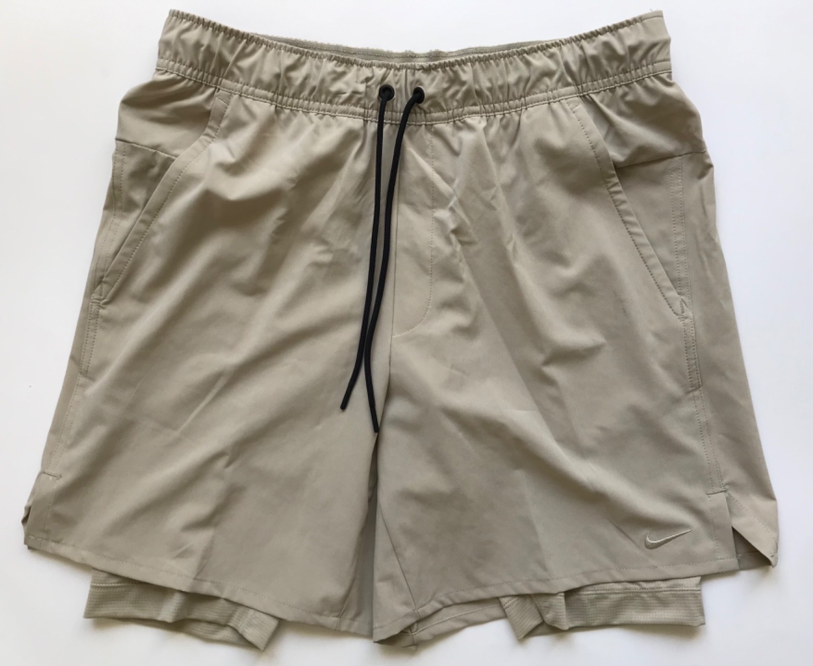 Nike Men’s Unlimited Lined Training Shorts DV9334 251 Desert Khaki Size XL Dusty
