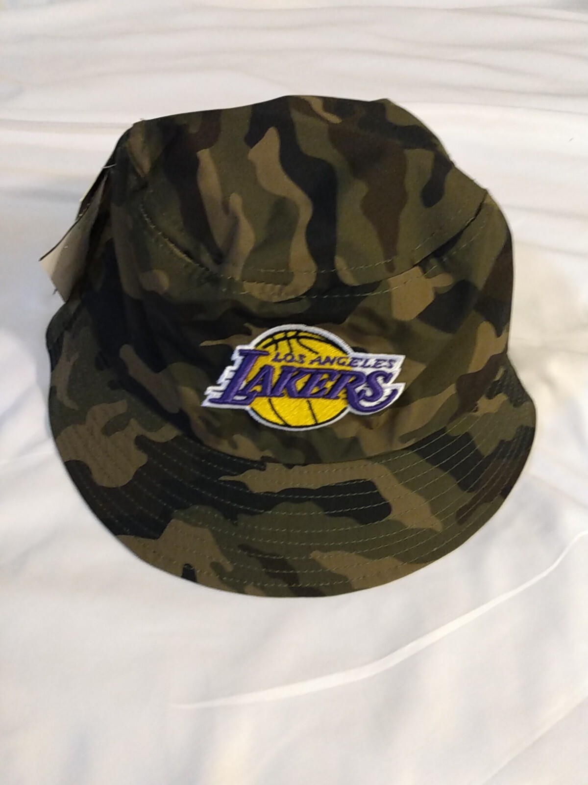 Ultra Game NBA Los Angeles Lakers Bucket Hat Cap Green Camo One Size Fit Most